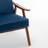 Mid-Century Modern Accent Chair With Solid Wood Frame, Extra-Thick Backrest, And Velvet Upholstery For Living Room And Bedroom Comfort-156869366