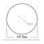Médaillon de plafond en polyuréthane à feuilles et à billes 19 po x 1-5 / 8 po