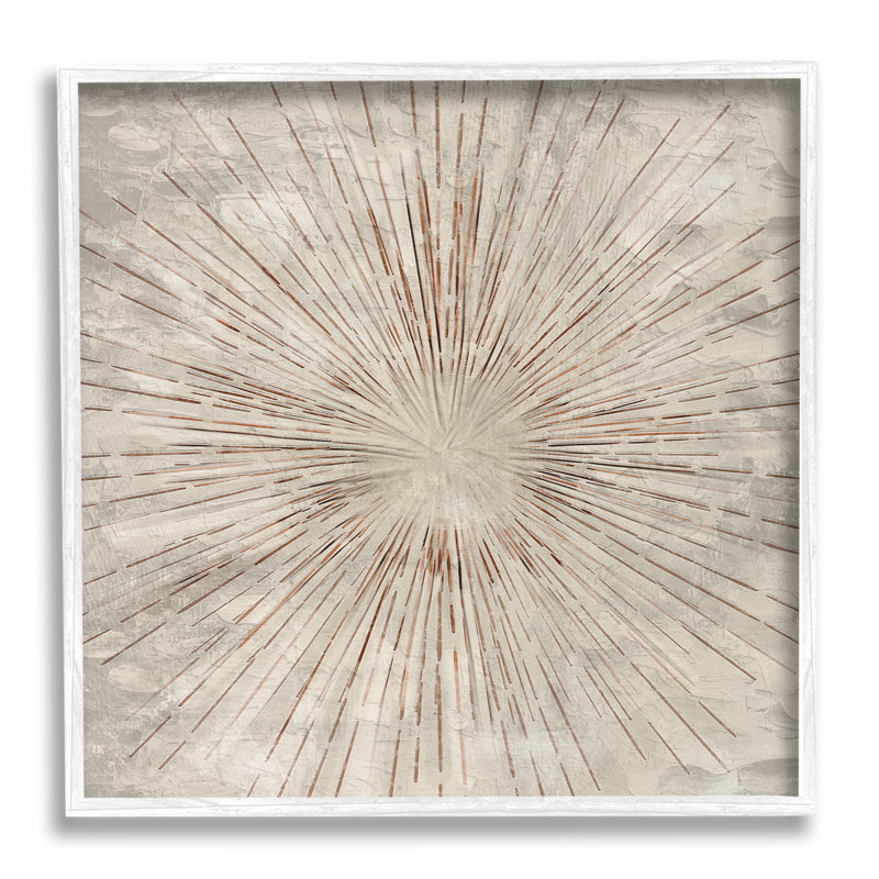 «Burst Of Brown» par Kim Allen, H 24 po x l 24 po x P 1,5 po, Giclée encadrée blanc bord de mer