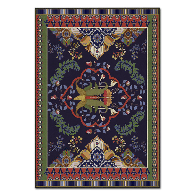 Luxurious Area Carpet (5.2 x 7.5 ft), 100% Polyester, 740 g/m² | Soft Velvet Fabric with Non-Slip Felt Dot Underside, Laminated Sponge for Comfort | Easy to Clean, Machine Washable at 86°F | Ideal for Living Room & Bedroom Decor