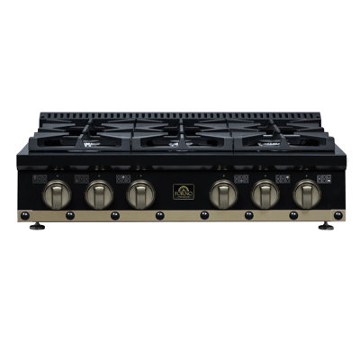 Ambassador 36" Gas Cooktop in Black