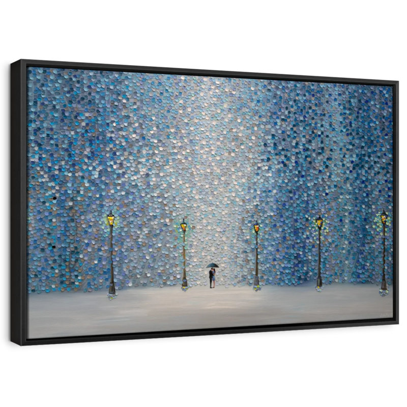 Love «Kiss Under The Rain», reproduction sur toile, H 9 po x l 13 po