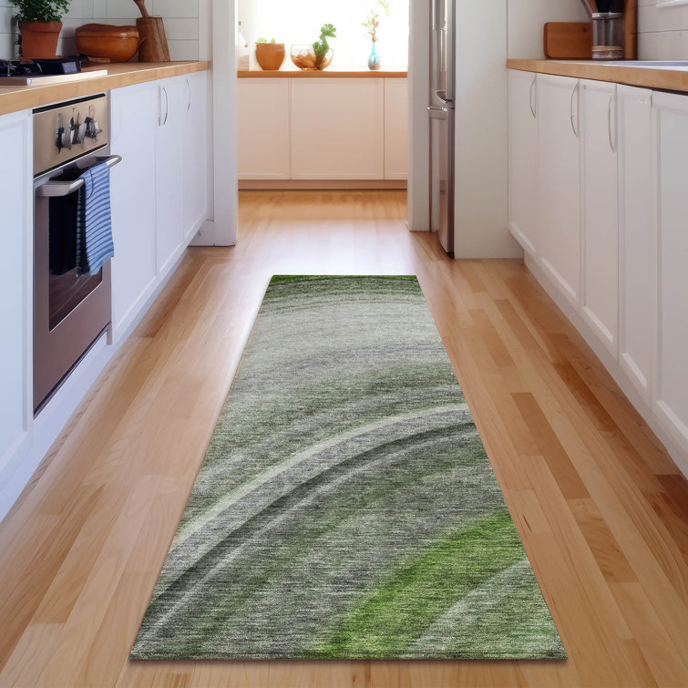 Premium Machine Washable Cerrito AMF584 Green Rug