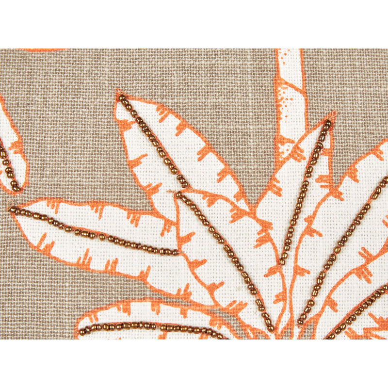 Alven Floral Beige Square Cushion