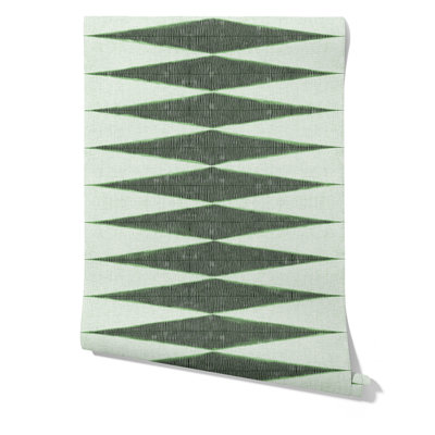 Green and White Chevron Wallpaper