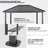 8 Ft. W x 6 Ft. D Metal Hardtop Grill Gazebo
