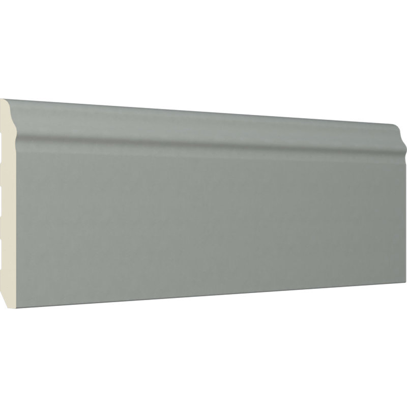 Gray Polyurethane Traditional Baseboard Moulding, 94.5" Length