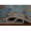 Tapis oriental floral ivoire et bleu Oushak 9 x 12