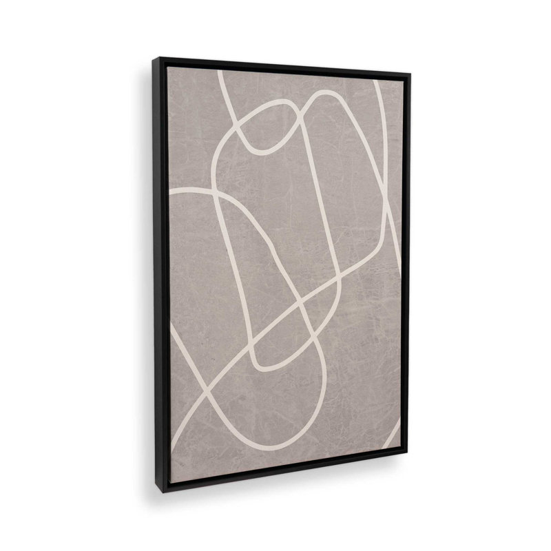 Silent Journey v2, Toile avec cadre flottant noir satiné, H 36,75 po x l 24,75 po x P 1,75 po