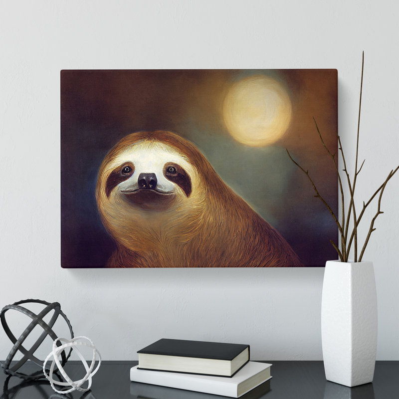 Cute Sloth Painting Vol.2 - Wrapped Canvas, 40cm H x 60cm W x 3cm D