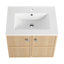 Meuble-lavabo mural de 24 po avec lavabo en céramique, portes à fermeture douce et finition élégante en chêne