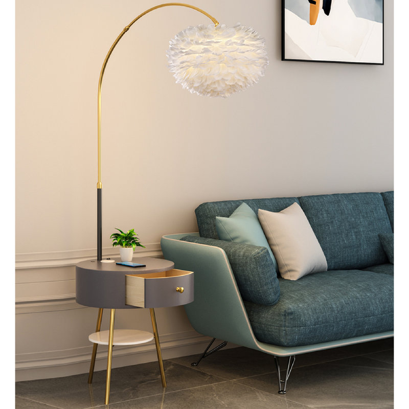 63'' Floor Lamp, Gray