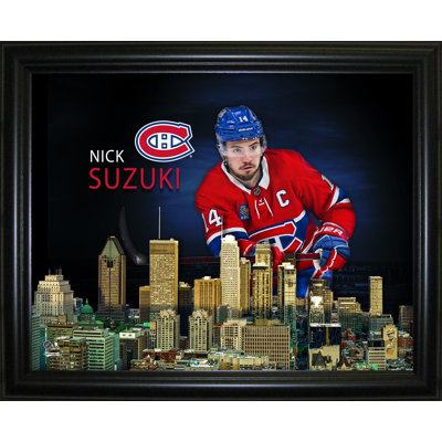 Nick Suzuki, impression encadrée 16 x 20, Canadiens de Montréal