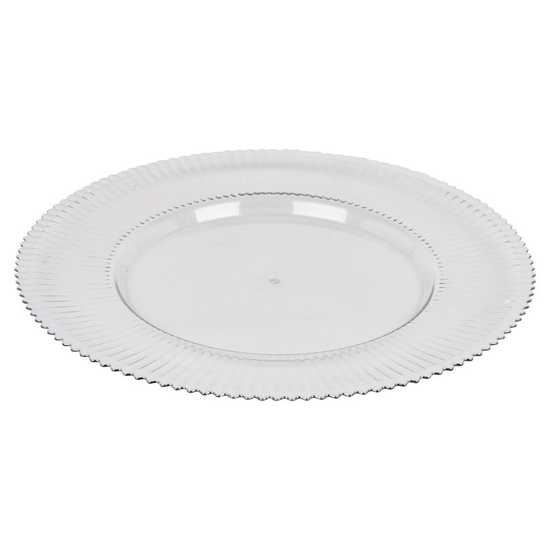 Plastic / Acrylic No Pattern Charger, Silver