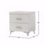 2-Drawers Bedroom Nightstand With Metal Legs