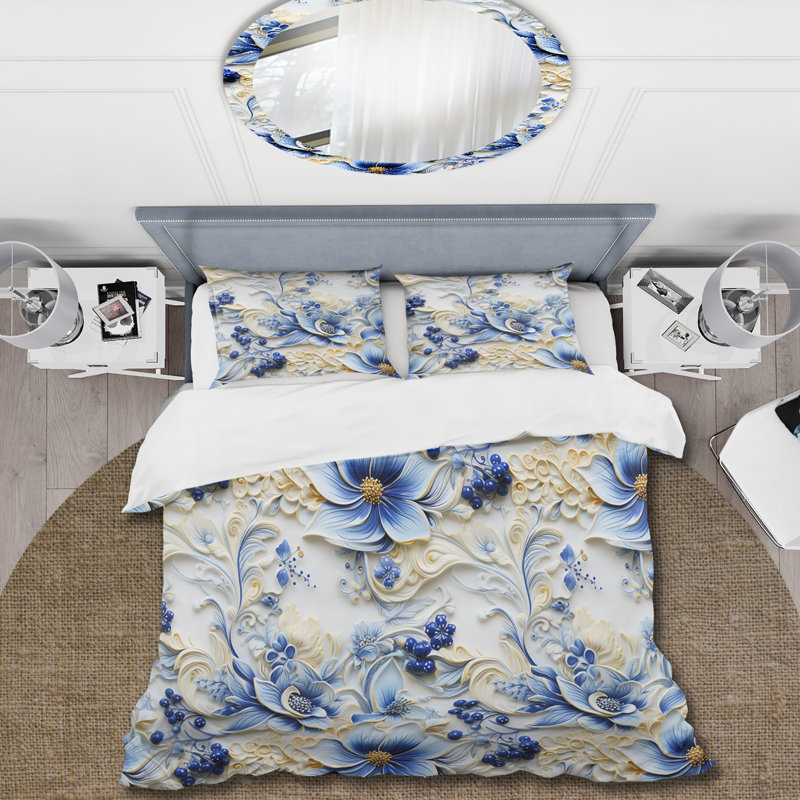 Ensemble de housse de couette Markinson, Housse de couette simple + 1 taie décorative stan