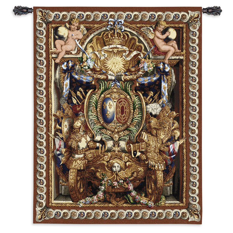 Tapisserie abstraite Portieve du char, H 53 po x l 40 po - coton