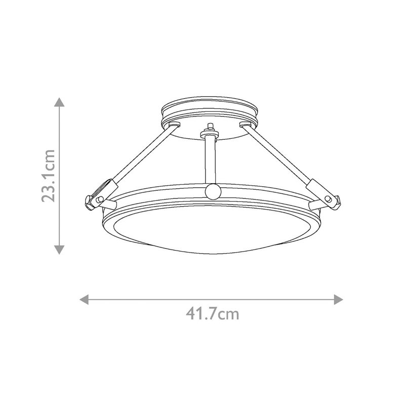 Rennick Glass Semi Flush Mount