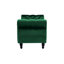 Banc repose-pieds rectangulaire en velours avec rangement et 1 coussin, vert foncé, émeraude