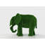 Topiaire d'éléphant polyglotte vert extérieur