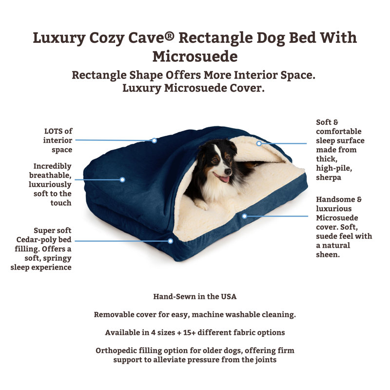 Small Camel Microfiber Hooded Cozy Cave Dog Bed