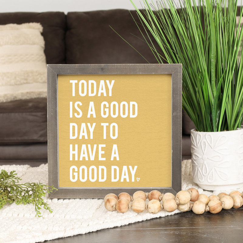 Today Good Day - jaune, H 10 po x l 10 po x P 1,5 po