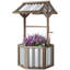 Pot à fleurs en bois, lit de jardin surélevé, lit de fleurs surélevé hexagonal pour jardin, gris