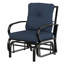 Fauteuil oscillant d'extérieur avec coussins Outsunny, bleu foncé