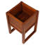 Support pour plante en bois de teck massif Jakar 12 x 12 x 17,5