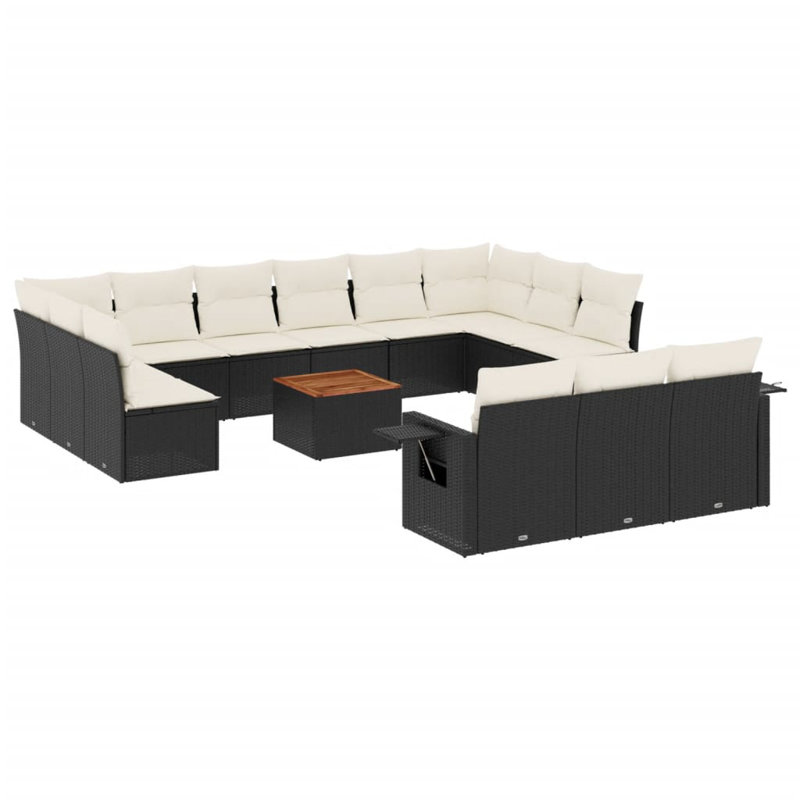 Vidaxl Garden Sofa Set Black