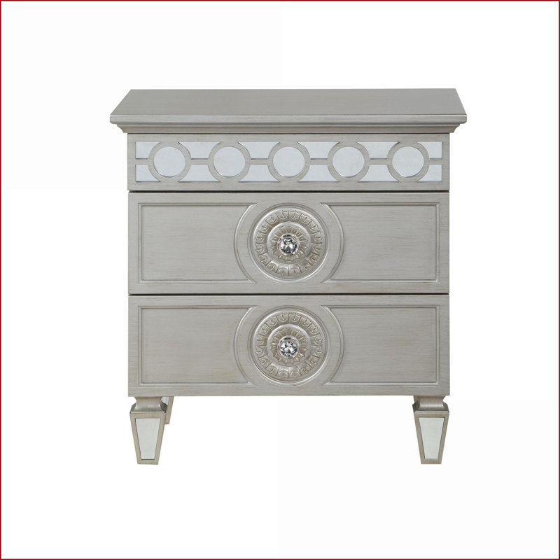 Table de chevet 2 tiroirs Modern Glam