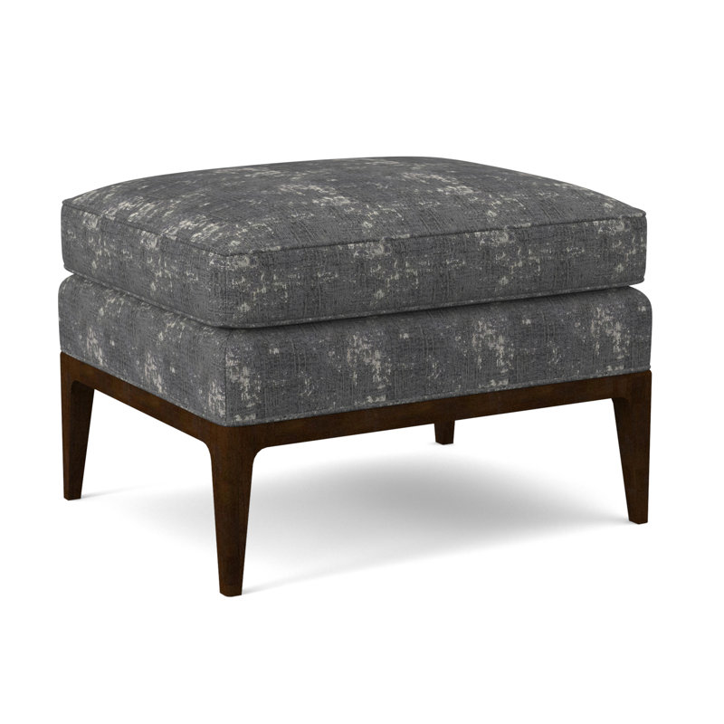 Claxton Ottoman, Margaret Uniform, American Walnut