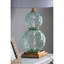 Lampe de table verte 29 po