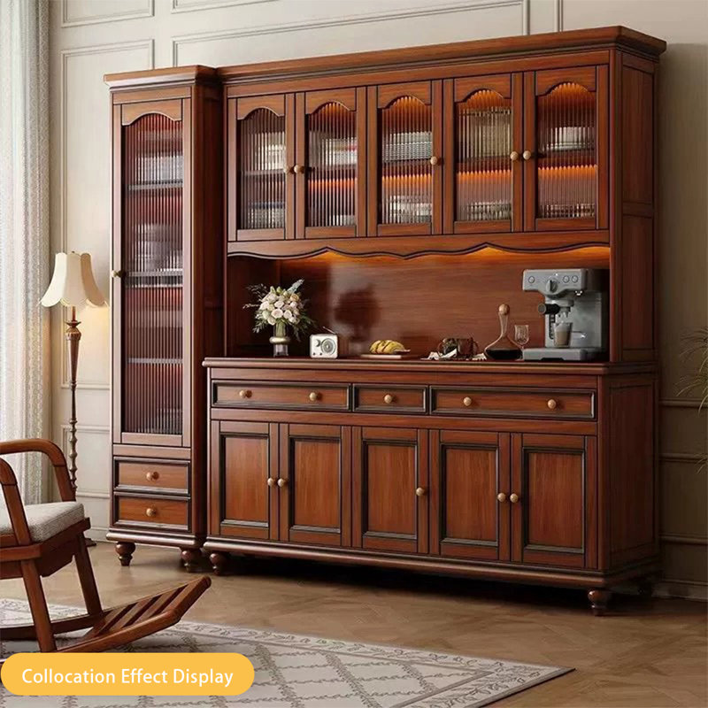 Buffet en noyer massif et bois manufacturé