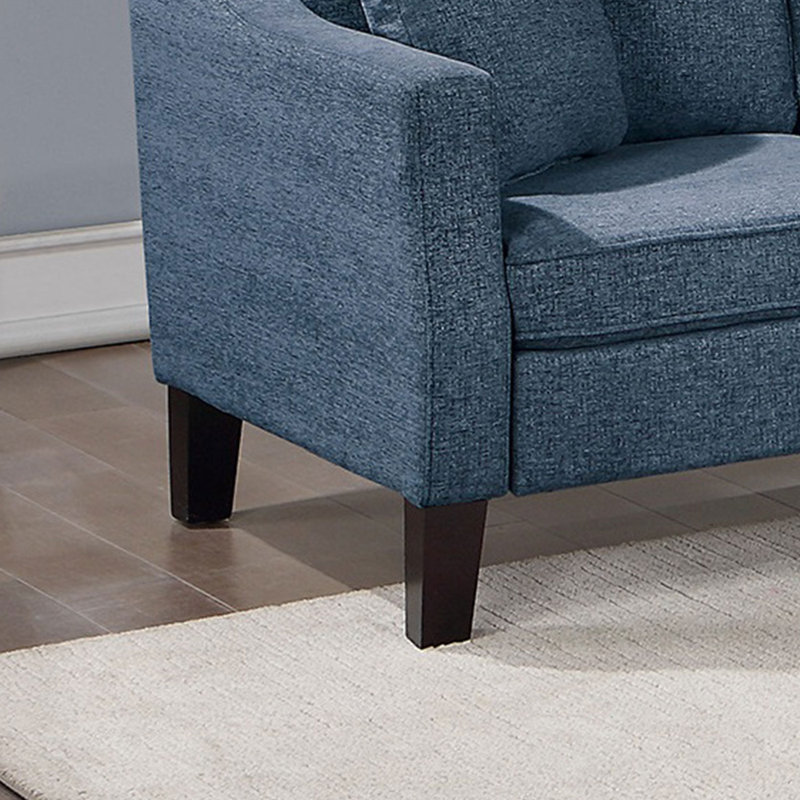 Ensemble de canapé en chenille 2 pièces Tavone, Chenille bleue marine