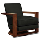 Monroe Leather Swivel Armchair