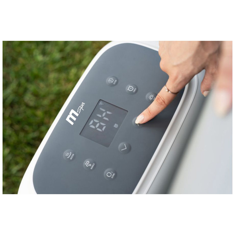 MSpa 230V 4 - Jet ABS, Plastic Hexagon Plug And Play Hot Tub in Grey