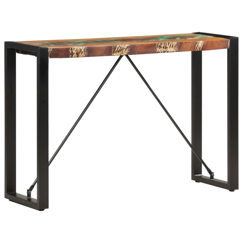 Console Table Entryway Table Narrow Hall Side Table Solid Wood Mango, Multicolor, 29.9" H x 43.3" W x 13.8" D