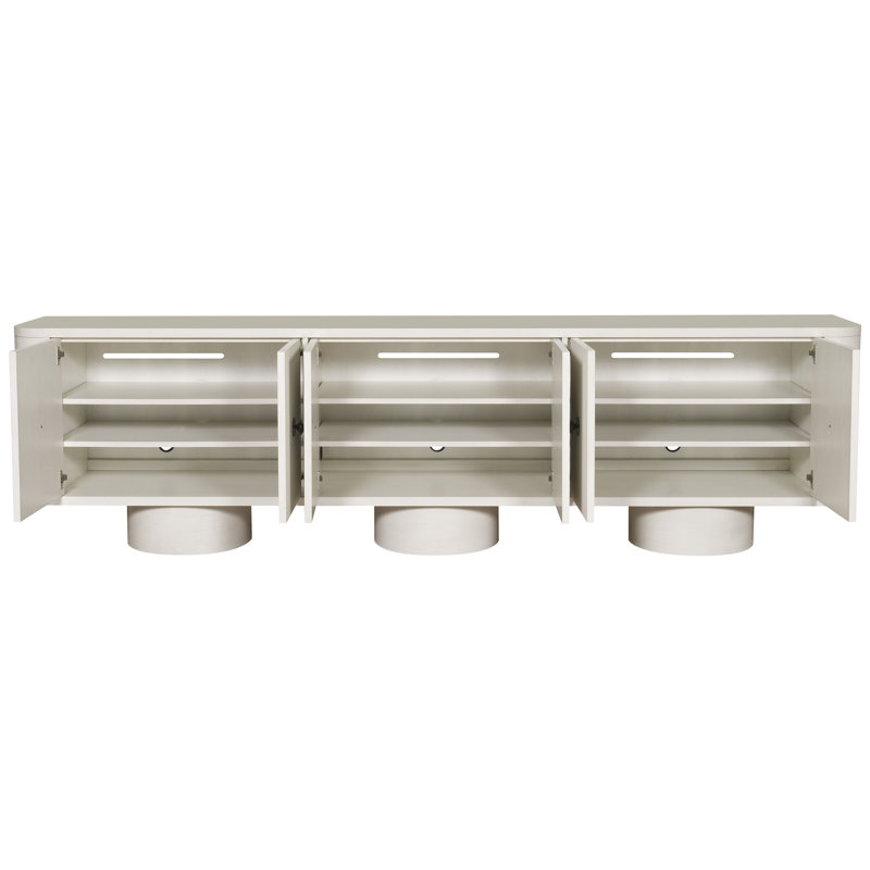 Pierson Solid Wood TV Stand, Casa Blanca