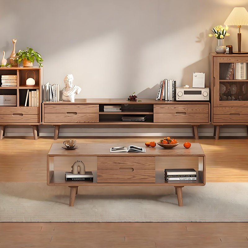 Meuble télé et table basse avec tiroir de rangement