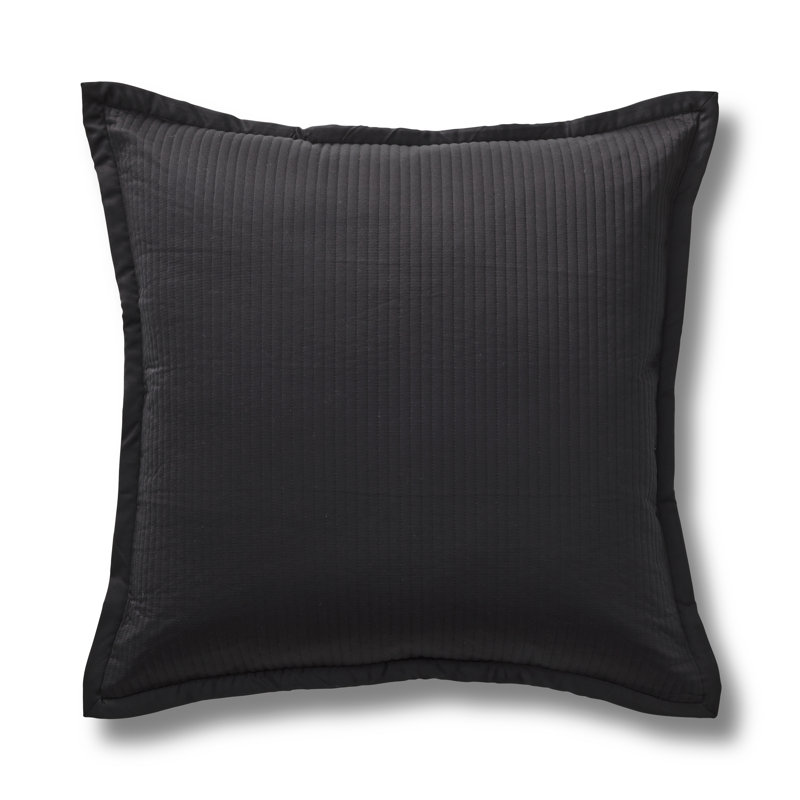 Linea Coverlet, King Coverlet + 3 Euro Shams, Black