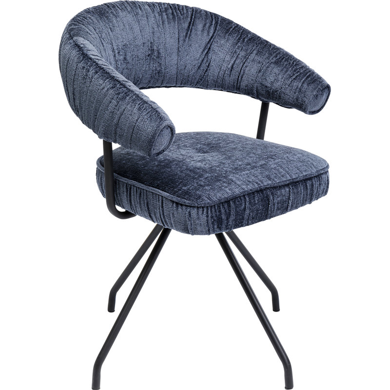 Arabella swivel chair in blue, Blue
