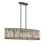 Gemma 6 - Light Unique / Statement Geometric Chandelier with Crystal Accents-1627125960