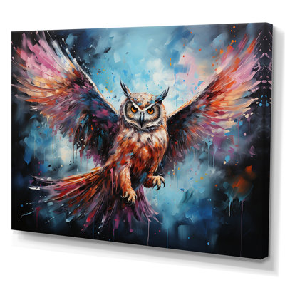 Dreamy Owls In Flight - Hibou grand, art mural