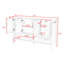 Buffet de rangement à 4 portes, tablettes réglables, tablette ouverte et crochets à double face-1873302022