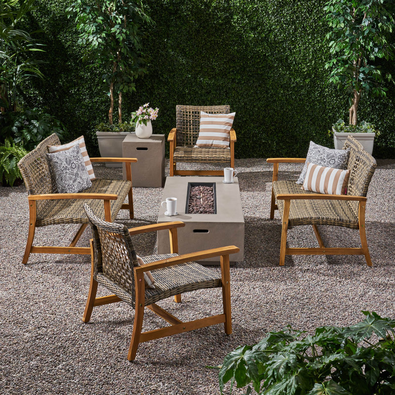 Hively 6 - Person Outdoor Seating Group, Natural