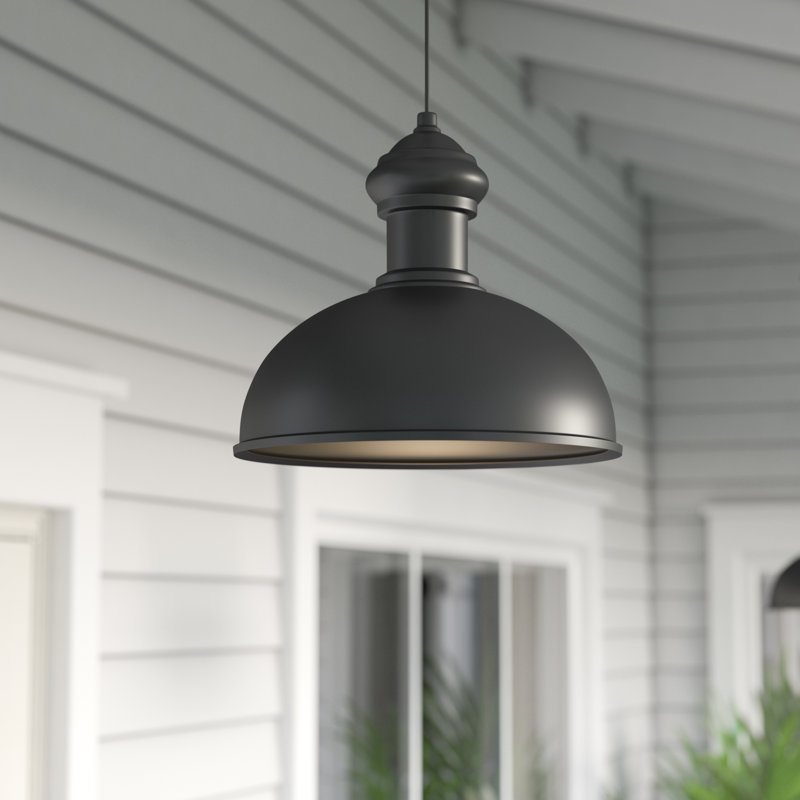 Harriett 1 - Light LED Outdoor Pendant Outdoor Lighting, Oil Burnished Bronze, 10" H x 9.25" W x 9.25" D