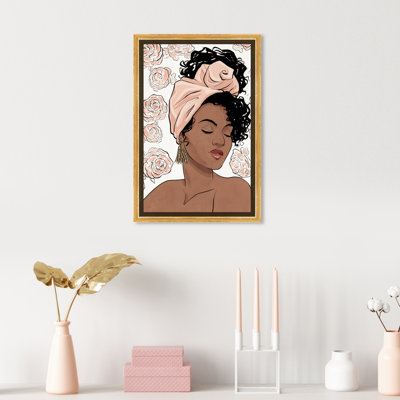 «Flower Blush Girl» par Oliver Gal - impression d'art graphique