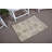Vintage Small Beige Turkish Oushak Rug with Geometric Patterns Ideal for Door Entry Mat