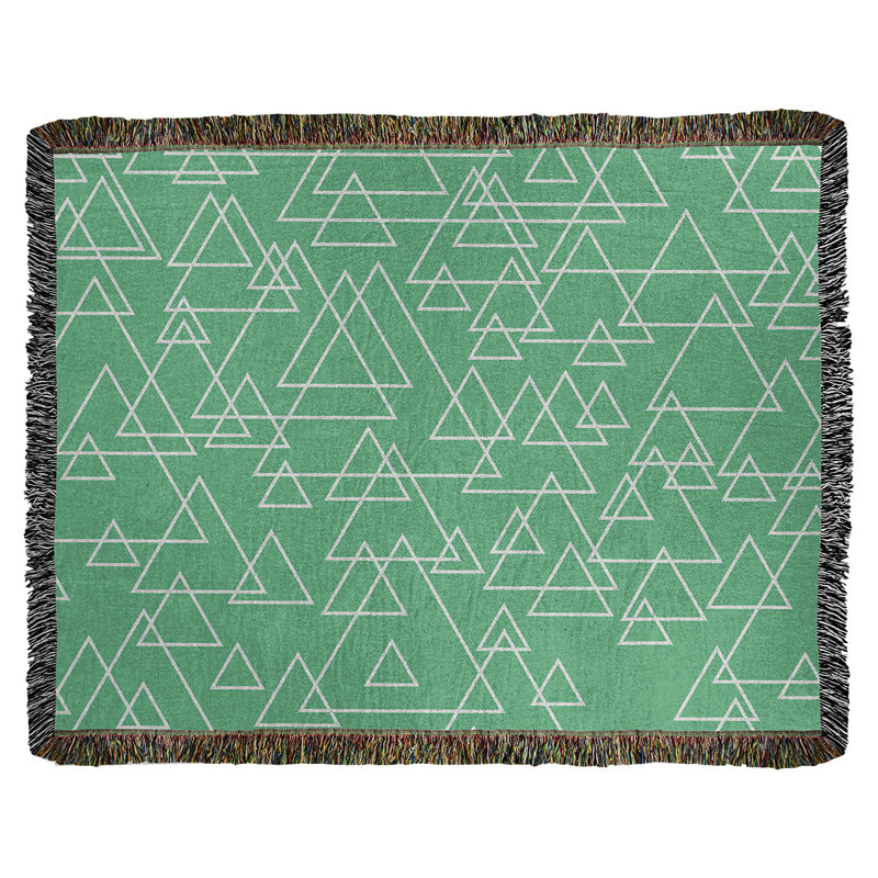 Couverture de coton tissée en triangle dispersable, l 50 po x L 60 po, Vert